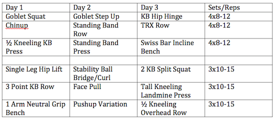 mike boyle workout template